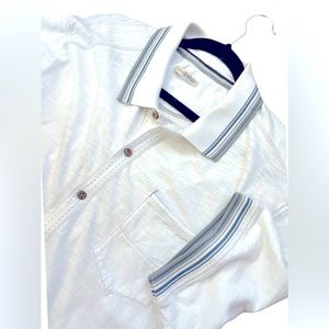 Carbon2Cobalt White Button Up Shirt